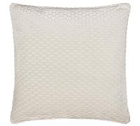 Paoletti Neptune Cuscino Imbottito In Piuma - Morbido Lusso Velluto Geometrico Cuscino Decorativo (Avorio - 50x50cm)