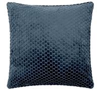 Paoletti Neptune Cuscino Imbottito In Piuma - Morbido Lusso Velluto Geometrico Cuscino Decorativo (Marina - 50x50cm)