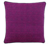 Paoletti Riva Chiswick Feather Cuscino Pieno - Magenta Rosa - Geometric Cube Design - Jacquard - Verde Smeraldo Reverse - 60% Viscosa 40% Poliestere - 50 X 50Cm (20" X 20" Pollici)