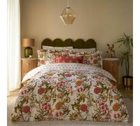 Paoletti Set copripiumino floreale reversibile Seventy Three Ishana - Russet - Super King