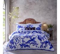 Paoletti Set copripiumino in cotone stampato Azzurro - Blu - Super King