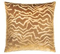 Paoletti Tierra Copricuscino - Lusso Astratto Testurizzato Velluto Intagliato Custodia Decorativa (Ottone - 50x50cm)