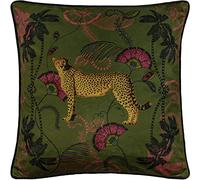Paoletti Tropica Cheetah Piuma Cuscino Pieno, Poliestere, Cachi