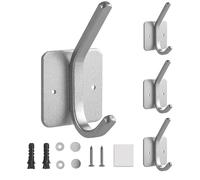 Paoli Ganci autoadesivi resistenti: robusti ganci autoadesivi per casa, scuola e ufficio, facili da montare e rimuovere, con una capacità di carico massima di 13,6 kg (4 pezzi).