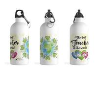 Paolo Chiari Borraccia - Linea Maestri, in Alluminio, 400 ml, per Bevande Fredde (Best Teacher, Multicolore)