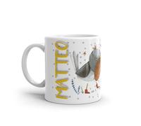 Paolo Chiari Tazza in Ceramica Caffè e Tè, Personalizzata con Nome, Idea Regalo Compleanno per Amici e Familiari, Certificata per Alimenti, Adatta al Microonde, Made in Italy (Matteo)