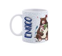 Paolo Chiari Tazza in Ceramica Caffè e Tè, Personalizzata con Nome, Idea Regalo Compleanno per Amici e Familiari, Certificata per Alimenti, Adatta al Microonde, Made in Italy (Enrico)