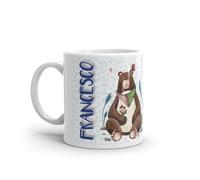 Paolo Chiari Tazza in Ceramica Caffè e Tè, Personalizzata con Nome, Idea Regalo Compleanno per Amici e Familiari, Certificata per Alimenti, Adatta al Microonde, Made in Italy (Francesco)