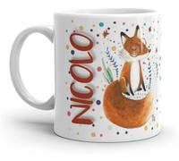 Paolo Chiari Tazza in Ceramica Caffè e Tè, Personalizzata con Nome, Idea Regalo Compleanno per Amici e Familiari, Certificata per Alimenti, Adatta al Microonde, Made in Italy (Nicolò)