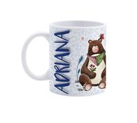 Paolo Chiari Tazza in Ceramica Caffè e Tè, Personalizzata con Nome, Idea Regalo Compleanno per Amici e Familiari, Certificata per Alimenti, Adatta al Microonde, Made in Italy (Adriana)