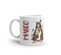 Paolo Chiari Tazza in Ceramica Caffè e Tè, Personalizzata con Nome, Idea Regalo Compleanno per Amici e Familiari, Certificata per Alimenti, Adatta al Microonde, Made in Italy (Marco)