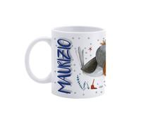 Paolo Chiari Tazza in Ceramica Caffè e Tè, Personalizzata con Nome, Idea Regalo Compleanno per Amici e Familiari, Certificata per Alimenti, Adatta al Microonde, Made in Italy (Maurizio)