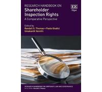 Paolo Giudici Research Handbook on Shareholder Inspection Rig (Copertina rigida)