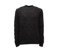 PAOLO PECORA 1655AR maglione uomo man wool sweater black-S