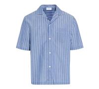 Paolo Pecora - Camicia Boxy Fit a Maniche Corte - - Shirts - Uomo - Blu - L