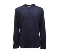 Paolo Pecora - Camicia Coreana in Jersey Modello P23Ec1M - - Shirts - Uomo - Blu - M