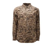 Paolo Pecora - Camicia Militare Verde in Cotone - - Shirts - Uomo - Verde - L