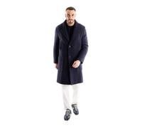 Paolo Pecora, ,Coats ,Uomo ,Blu ,M Cappotto monopetto in misto lana