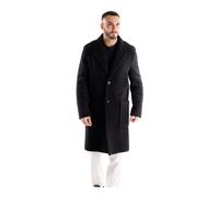Paolo Pecora, ,Coats ,Uomo ,Nero ,L Cappotto in misto lana