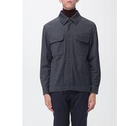 PAOLO PECORA Giacca-camicia in misto viscosa stretch con tasche a toppa S Grigio