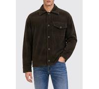 PAOLO PECORA Giacca-camicia in velluto a coste con tasche a toppa S Beige