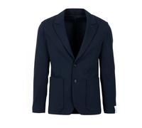 Paolo Pecora, ,Jackets ,Uomo ,Blu ,M Giacca in Jersey Blu con Chiusura a Un Petto