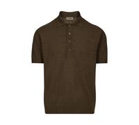 Paolo Pecora, ,Tops ,Uomo ,Marrone ,L Polo in Seta e Cotone