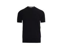 Paolo Pecora - Maglia Girocollo Seta-Cotone - - Knitwear - Uomo - Nero - L