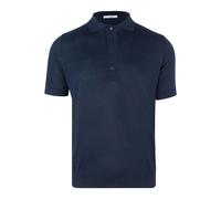 Paolo Pecora, ,Tops ,Uomo ,Blu ,M Polo di Lusso in Seta Cotone Blu Navy