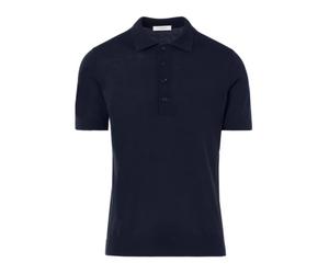 Paolo Pecora - Polo di Lusso in Seta Cotone Blu Navy - - Tops - Uomo - Blu - M