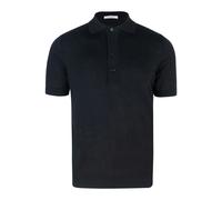 Paolo Pecora - Polo Nero a Coste in Seta Cotone - - Tops - Uomo - Nero - L