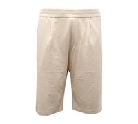 Paolo Pecora, ,Shorts ,Uomo ,Beige ,L Bermuda in Cotone Jersey Bianco