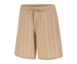 Paolo Pecora - Striped Cotton Bermuda Shorts - - Shorts - Uomo - Beige - M