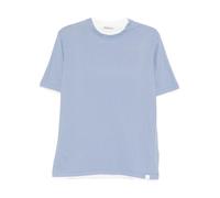 Paolo Pecora - T-shirt con bordi a contrasto - - Tops - Uomo - Blu - M