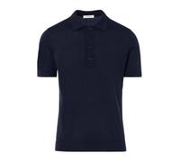 Paolo Pecora, ,Tops ,Uomo ,Blu ,M Polo di Lusso in Seta Cotone Blu Navy