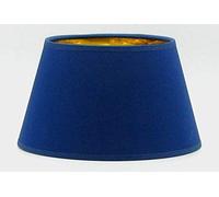 Paolo Rossi paralume coprilampada in tessuto cinzato blu interno oro - produzione propria - made in Italy (modello impero, diametro 25)