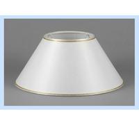 Paolo Rossi paralume prime moderno cappello modello cinese in tessuto bianco e PVC con rifinitura oro - produzione propria - made in Italy (diametro cm 30)