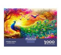 Paone Puzzle 1000 Pezzi In Sunrise Paone cartone Spesso, Un Tangram Per Enigma Per Lo Stress Relief, Ideale Per Quadro Fai Da Te, Regalo Di Compleanno Perfetto 70x50cm/1000pcs