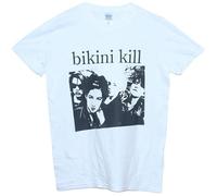 paosijie Bikini Kill T Shirt Punk Riot Grrrl Feminist Band Printed Graphic Music Tee White S
