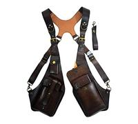 Paowsietiviity Borsa a tracolla con imbracatura e portafoglio, borsa ascellare, Steampunk, per bici e moto, colore nero, Marrone scuro, Harness Tasche