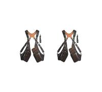 Paowsietiviity Borsa a tracolla con imbracatura e portafoglio, borsa ascellare, Steampunk, per bici e moto, colore nero, Set da 2 (marrone scuro), Harness Tasche