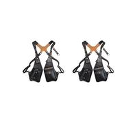 Paowsietiviity Borsa a tracolla con imbracatura e portafoglio, borsa ascellare, Steampunk, per bici e moto, colore nero, Set da 2 (nero), Harness Tasche