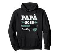 PAPÀ 2025 LOADING regalo divertente per il padre in attesa Felpa con Cappuccio
