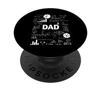 Papà a Cubo Terza Volta Papà Matematica Terzo Potere Padre PopSockets PopGrip Adesivo