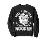 papà A Tempo Pieno Costume da Pescatore A Tempo Parziale per Felpa