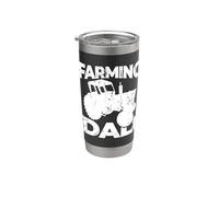 Papà agricoltore Campo agricolo Bicchiere termico in acciaio inox doppia parete