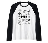 papà al Quadrato papà Due Volte Secondo Potere Padre Maglia con Maniche Raglan
