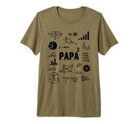 papà al Quadrato papà Due Volte Secondo Potere Padre Maglietta Premium