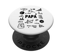 Papà al Quadrato Papà Due Volte Secondo Potere Padre PopSockets PopGrip Adesivo