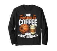 papà Alimentato da caffè e Pause veloci Basket Maglia a Manica